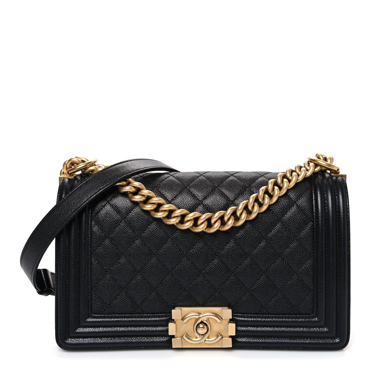 Chanel Caviar Quilted Medium Boy Flap Black 1 of 10