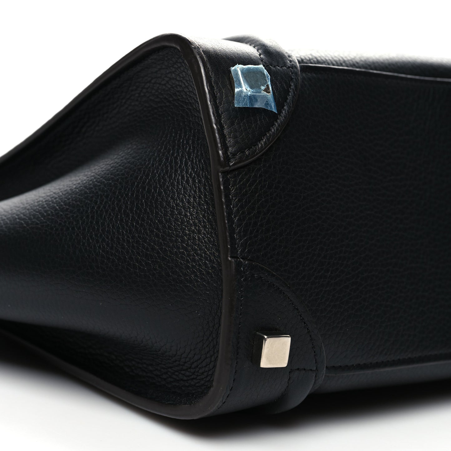 Drummed Calfskin Micro Luggage Black