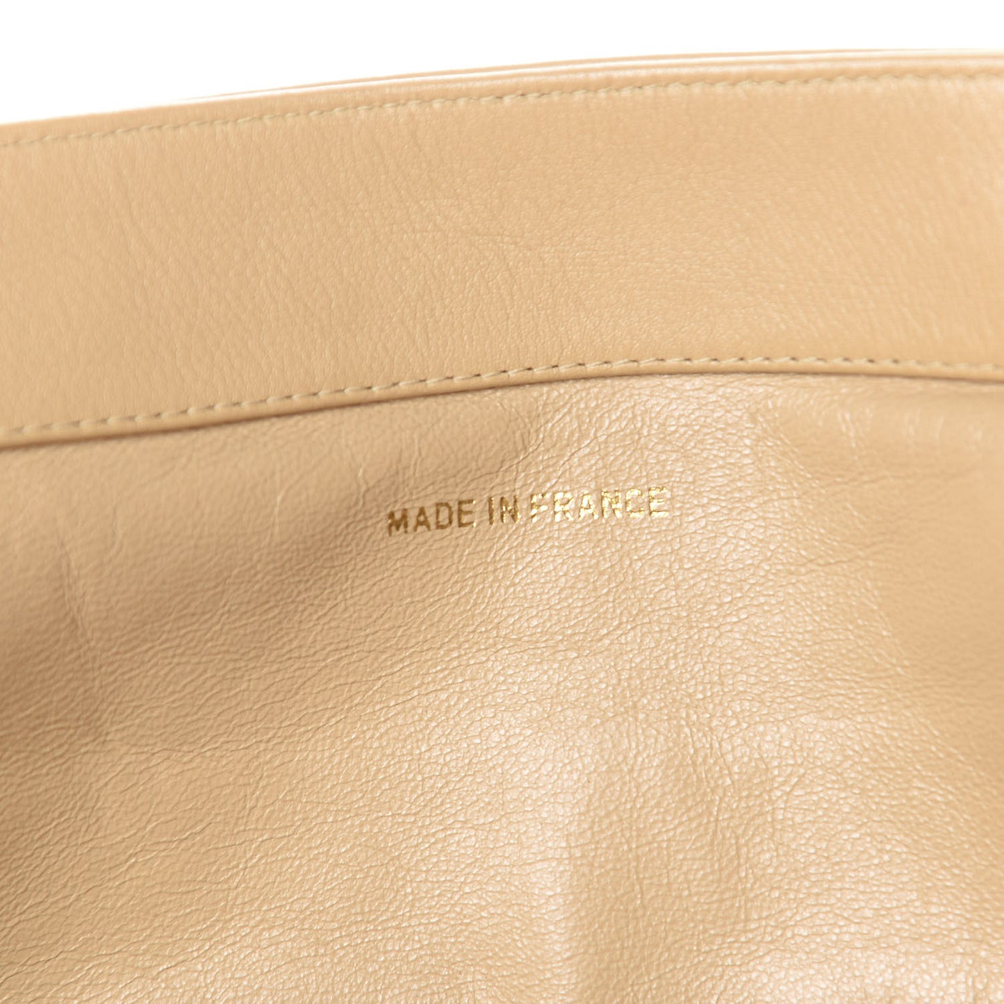 Lambskin Jumbo CC Shoulder Bag Beige