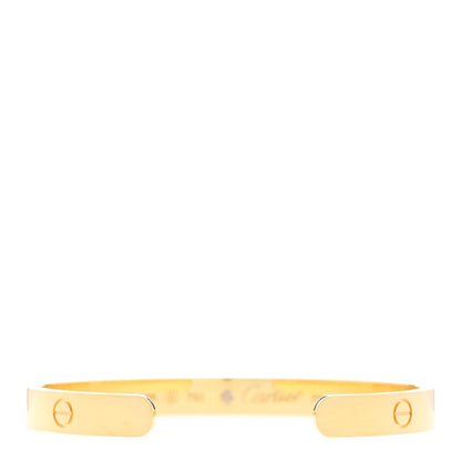 Cartier 18K Yellow Gold 1 Diamond LOVE Cuff Bracelet 18 2 of 4