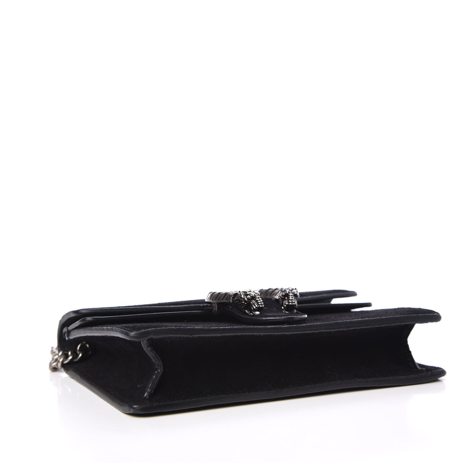 Gucci Suede Super Mini Dionysus Shoulder Bag Black 4 of 5