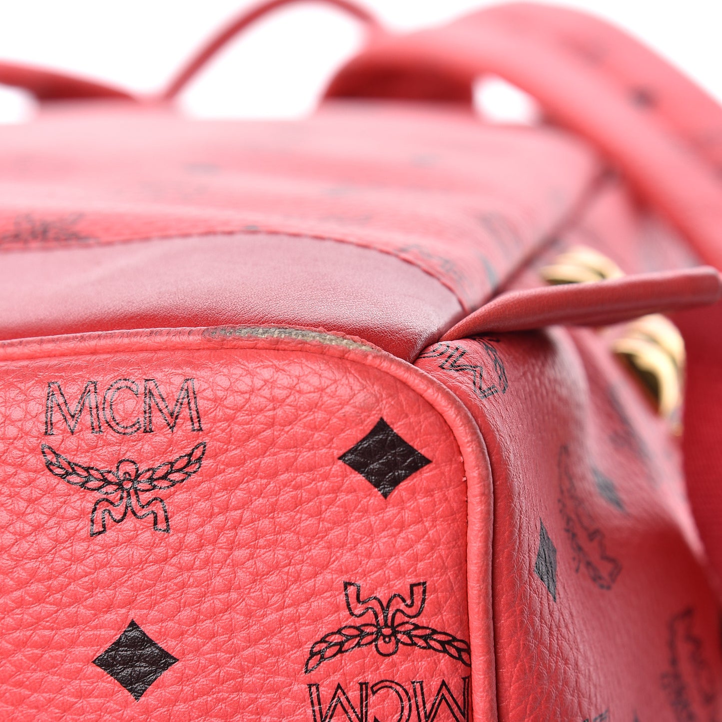 Visetos Medium Side Stud Stark Backpack Coral