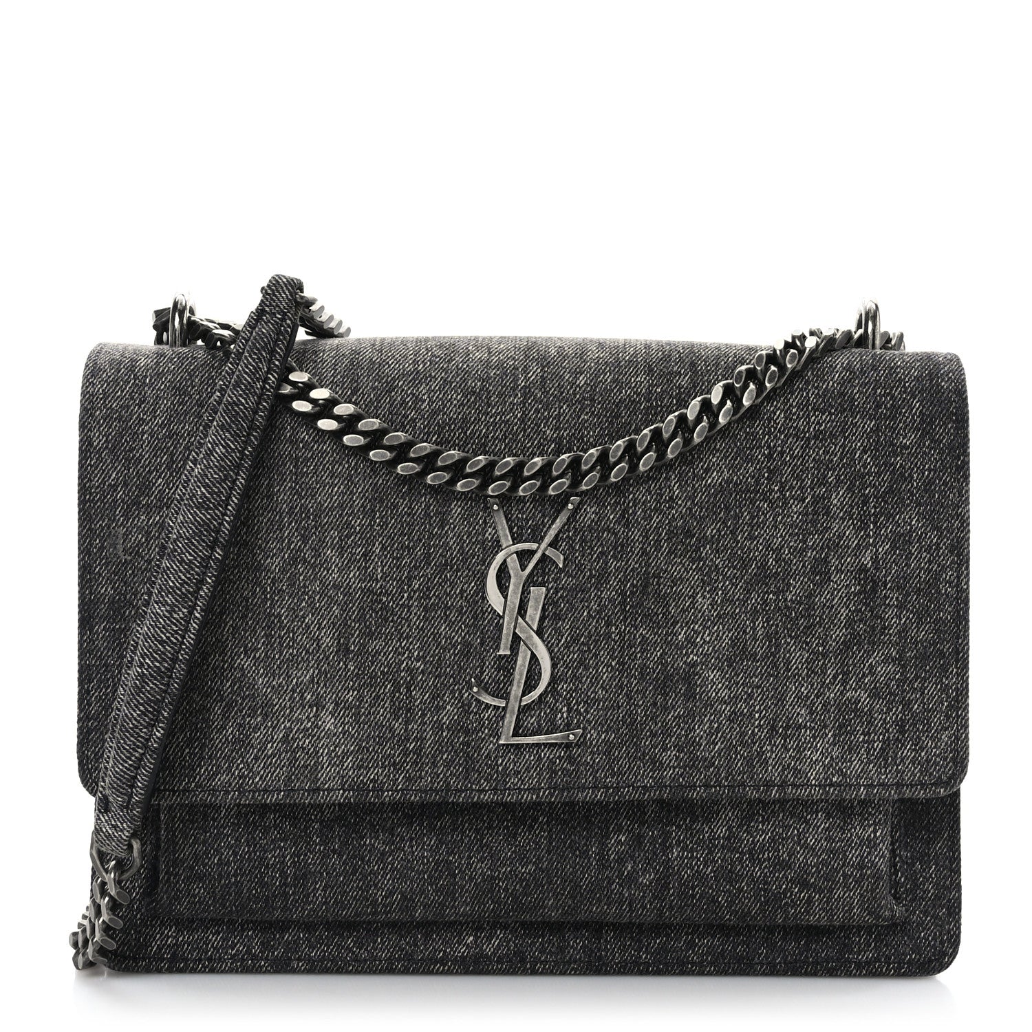 Saint Laurent Denim Medium Monogram Sunset Black 1 of 8