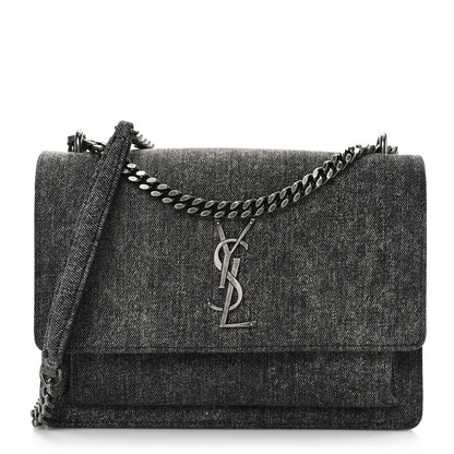Saint Laurent Denim Medium Monogram Sunset Black 1 of 8