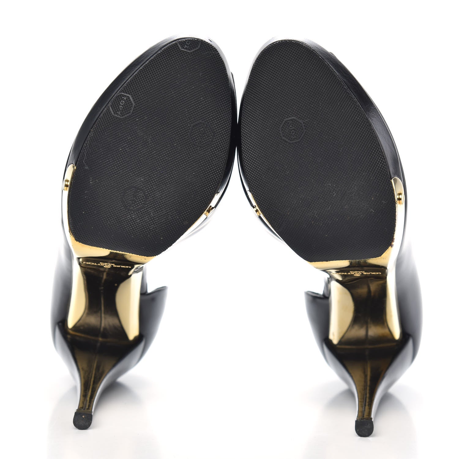Louis Vuitton Smooth Calfskin Peep Toe Pumps 36.5 Black 5 of 10