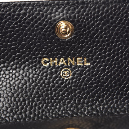 Chanel Caviar Quilted Flap Card Holder Black 6 of 9