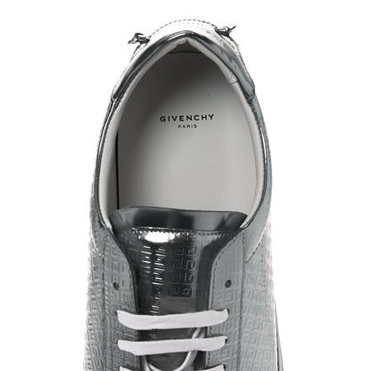 Givenchy Calfskin Metallic Monogram Urban Street Sneakers 45 Silver 8 of 9