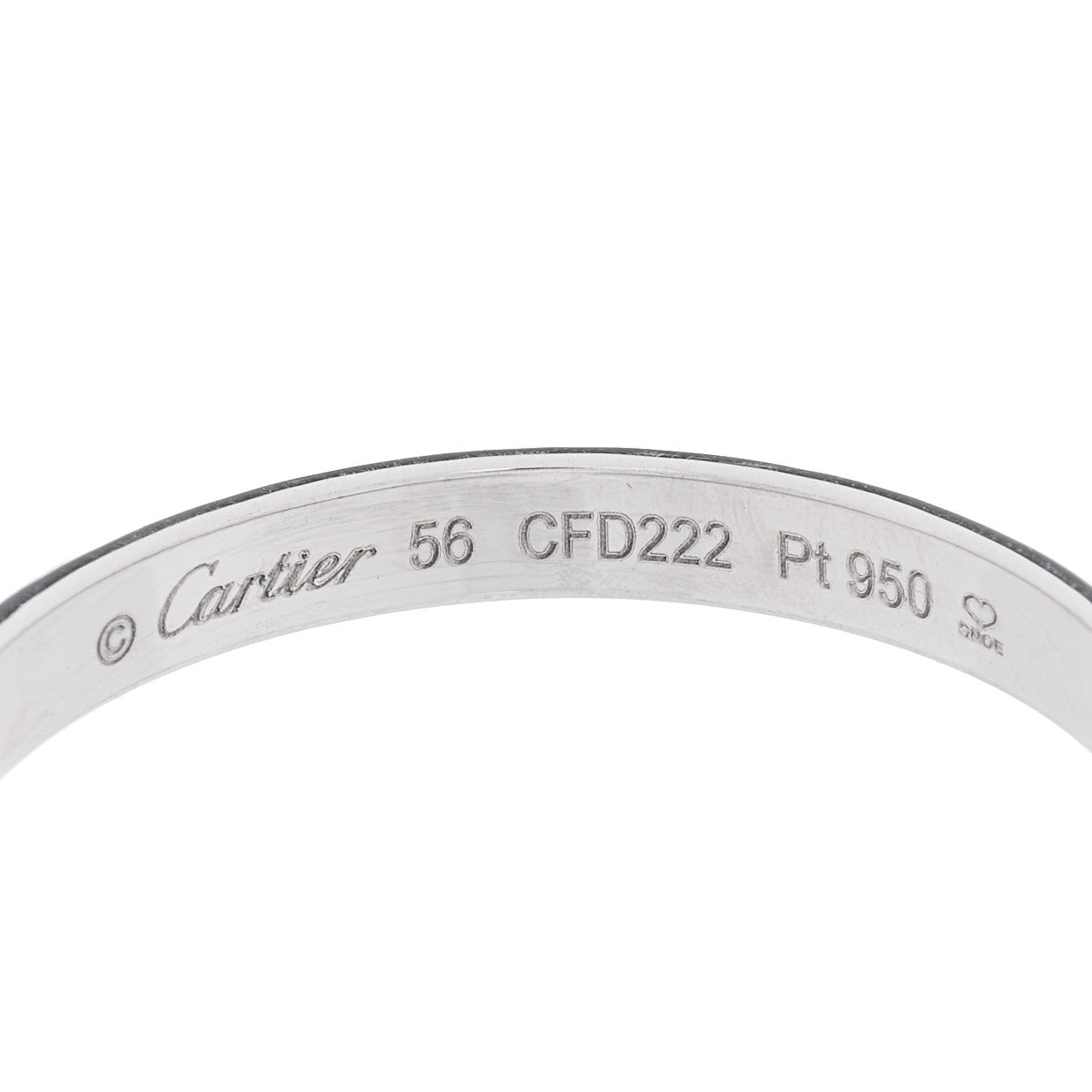 Platinum 2.5mm 1895 Wedding Band Ring 56 7.5
