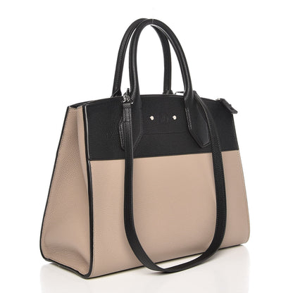 Louis Vuitton Taurillon City Steamer MM Black Beige 4 of 10