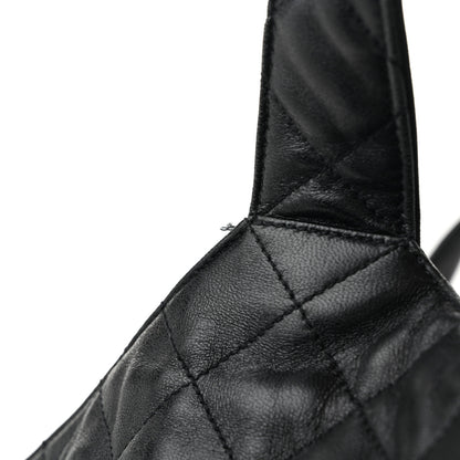 Saint Laurent Lambskin Quilted Maxi Icare Shopping Tote Black 13 of 14