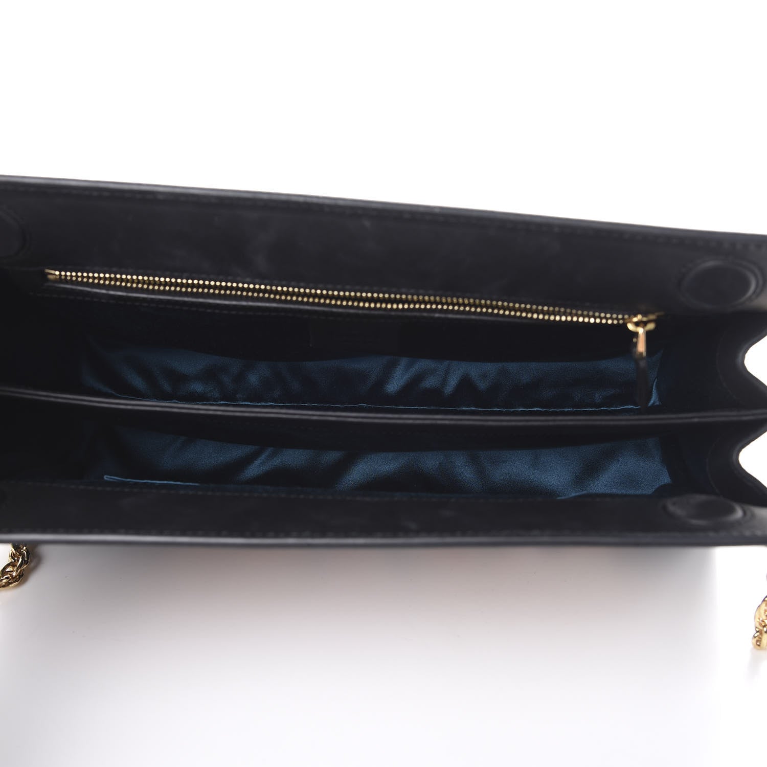 Gucci Suede Patent Web Dragon Embroidered Medium Ophidia Chain Shoulder Bag Blue Multicolor Black 4 of 14