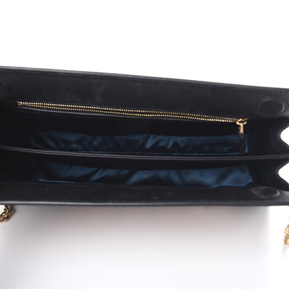 Gucci Suede Patent Web Dragon Embroidered Medium Ophidia Chain Shoulder Bag Blue Multicolor Black 4 of 14