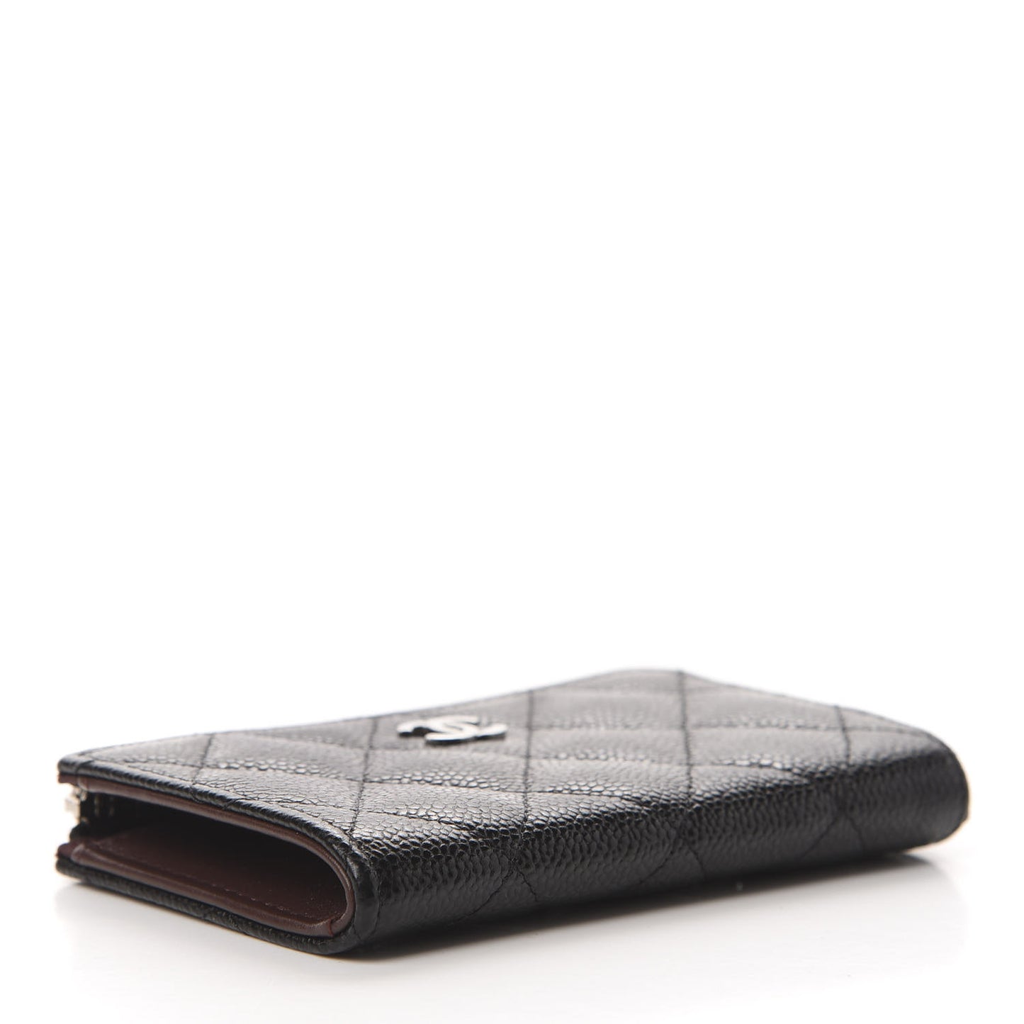 Caviar Quilted Zipped Key Holder Case Black