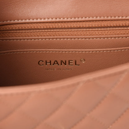 Chanel Lambskin Quilted Mini Rectangular Flap Brown 8 of 11