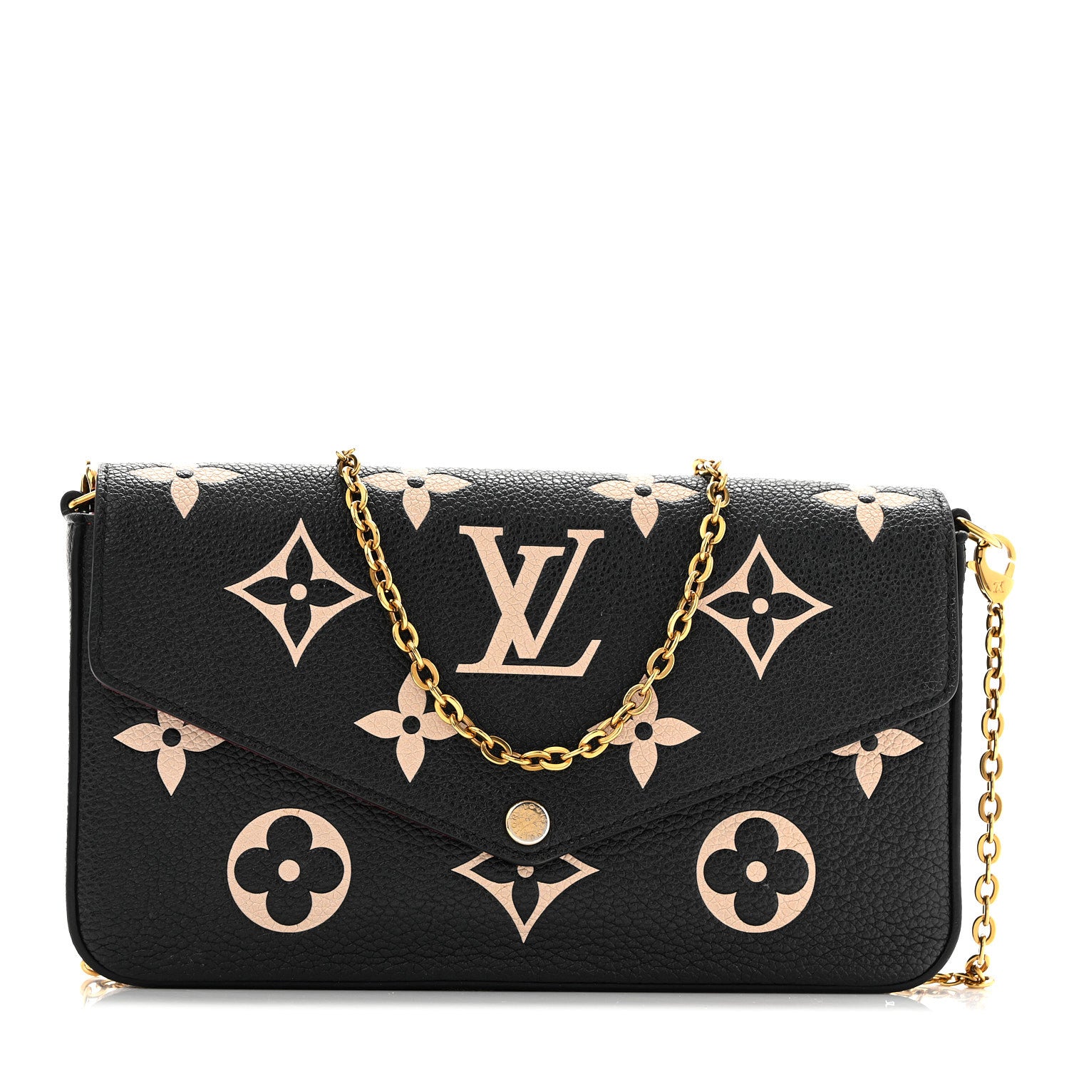 Louis Vuitton Empreinte Monogram Giant Felicie Pochette Black Beige 1 of 12