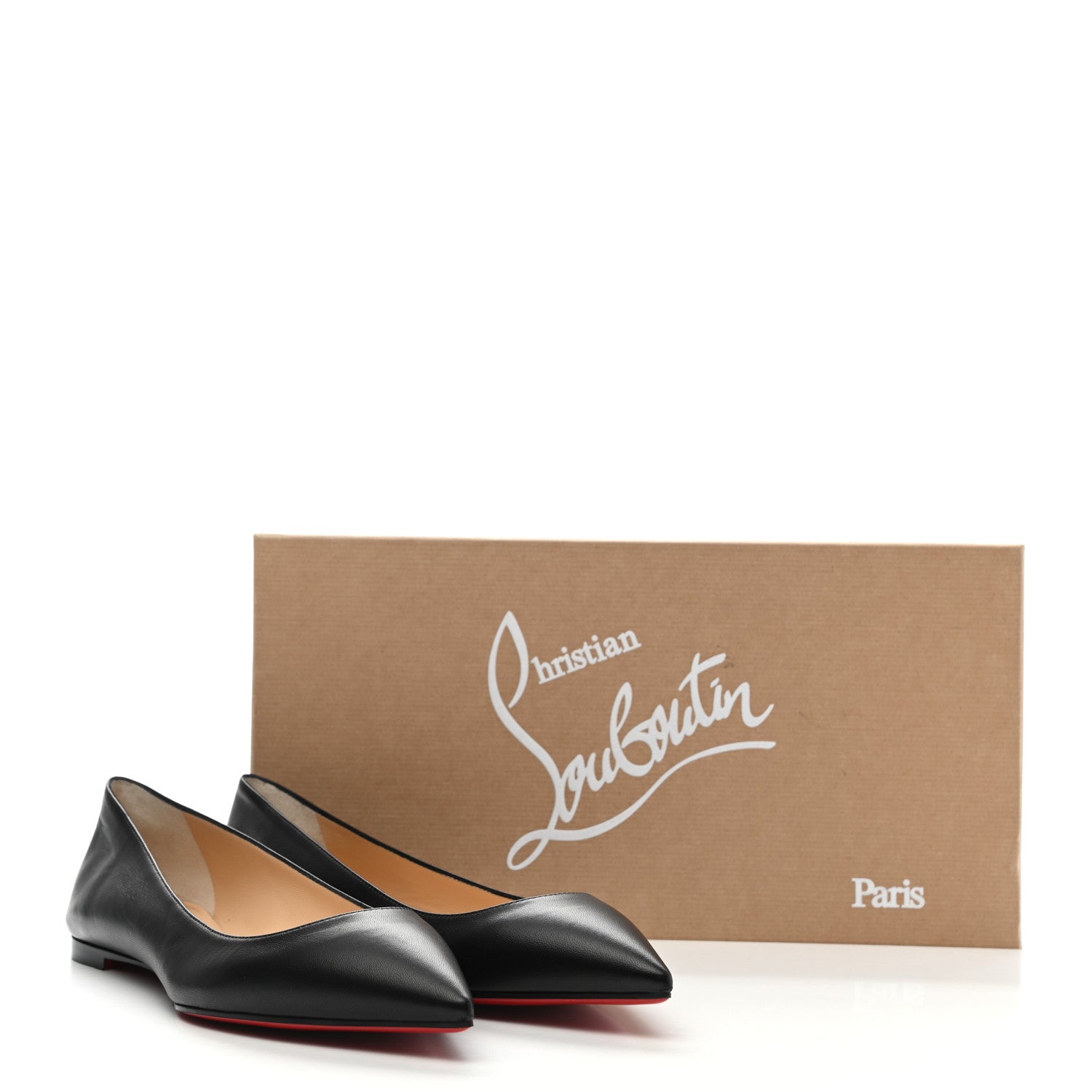 Christian Louboutin Shiny Nappa Ballalla Flats 38.5 Black 8 of 8
