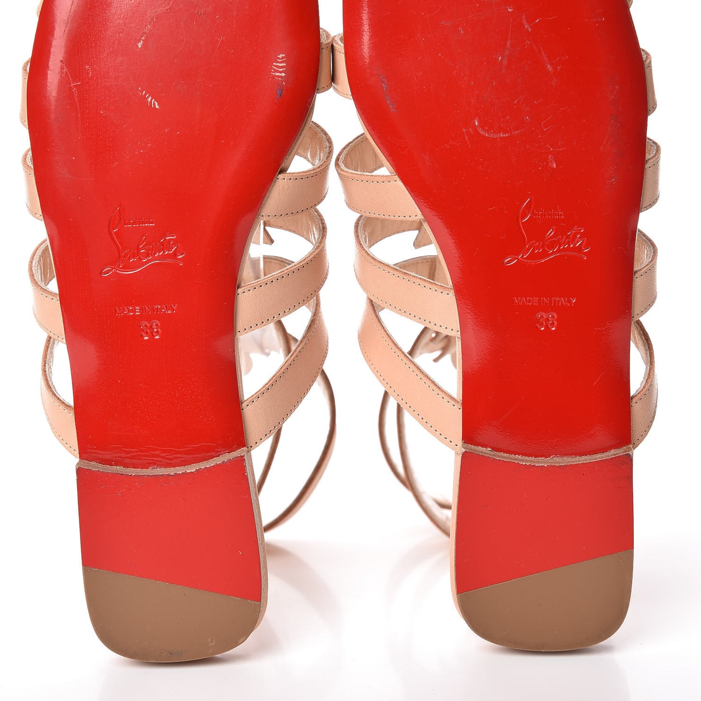 Calf Vegetale Neronna Flat Sandals 38 Natural