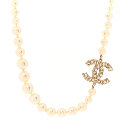 Chanel Pearl CC 100th Anniversary Necklace Light Gold 1 of 4