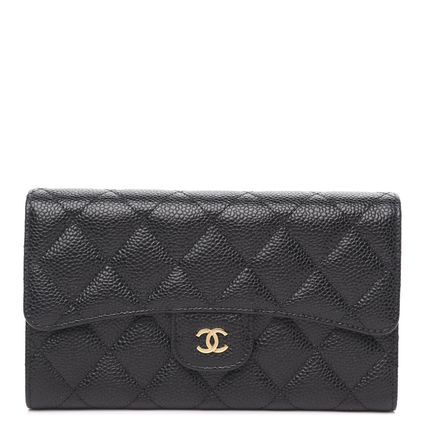 Chanel Caviar Quilted Large Flap Wallet Black 1 of 10