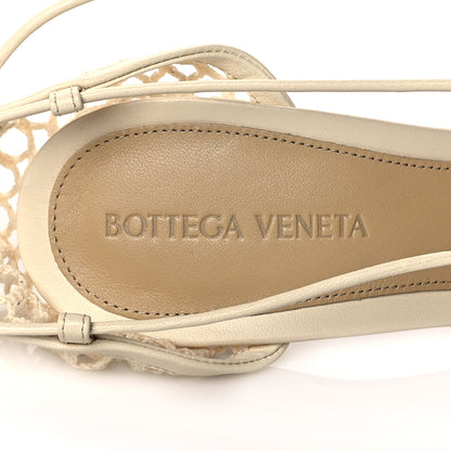 Bottega Veneta Mesh Nappa Stretch Ankle Tie Sandals 38 Toile 8 of 9