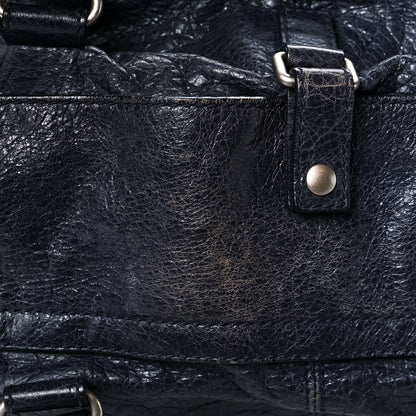 Balenciaga Agneau Classic Hardware Small Squash Duffel Bag Bleu Nuit 16 of 17