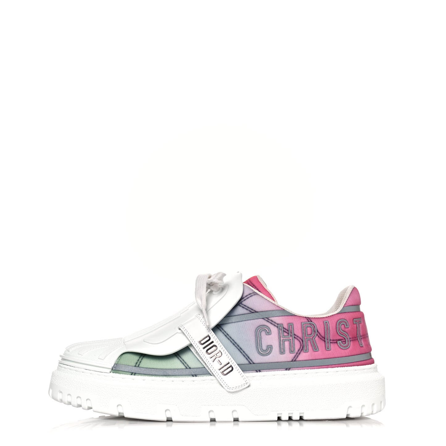 Nylon Shaded Dior-ID Platform Sneakers 40.5 Multicolor Framboise