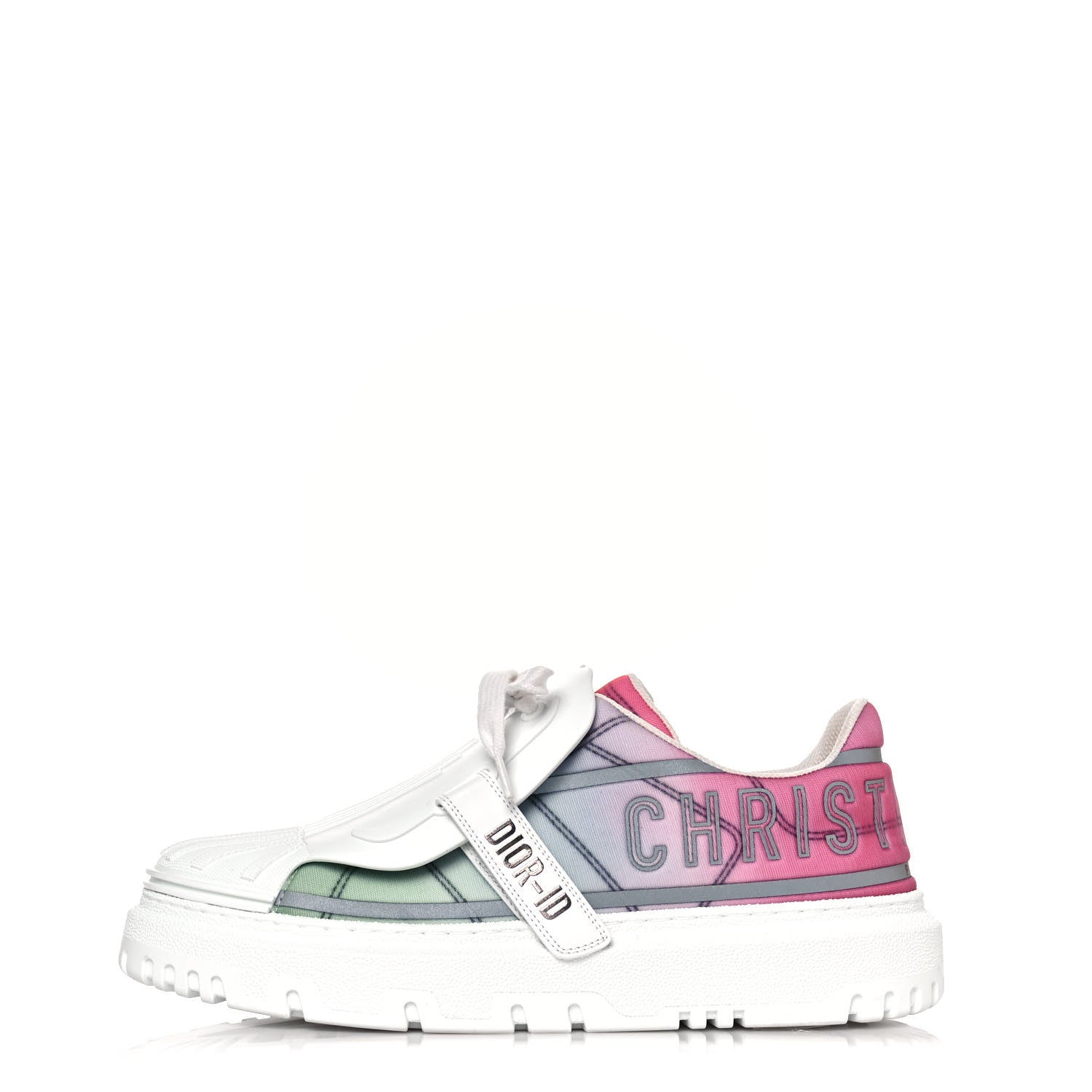 Christian Dior Nylon Shaded Dior-ID Platform Sneakers 40.5 Multicolor Framboise 1 of 8