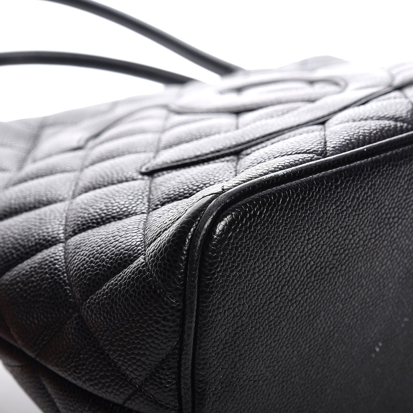 Caviar Quilted Medallion Tote Black