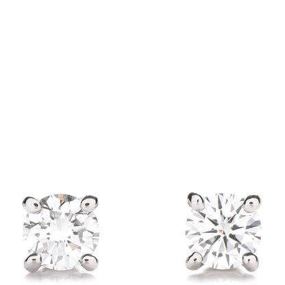 Tiffany Platinum Diamond .22ctw Solitaire Earrings 1 of 7