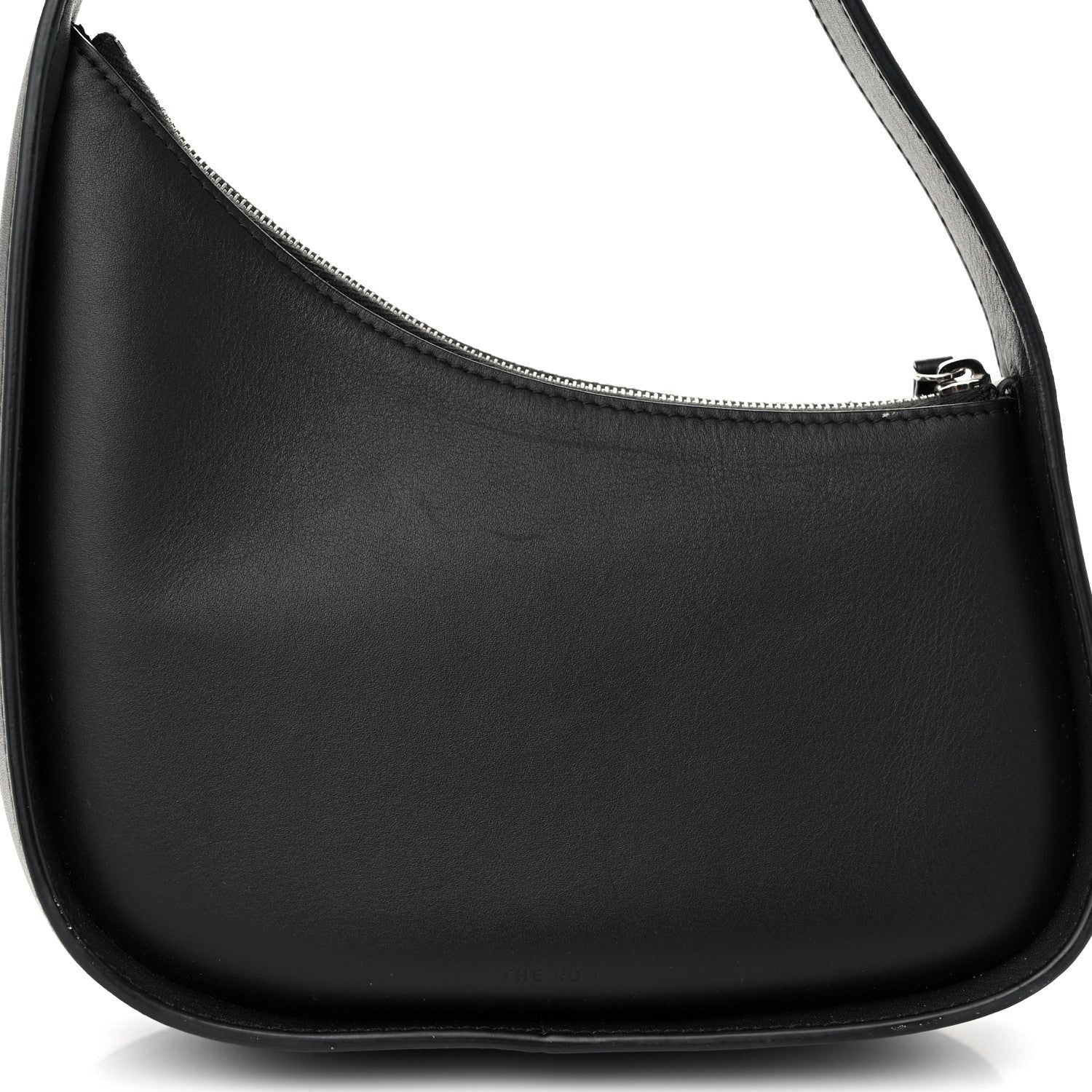 The Row Smooth Calfskin Half Moon Shoulder Bag Black 7 of 9