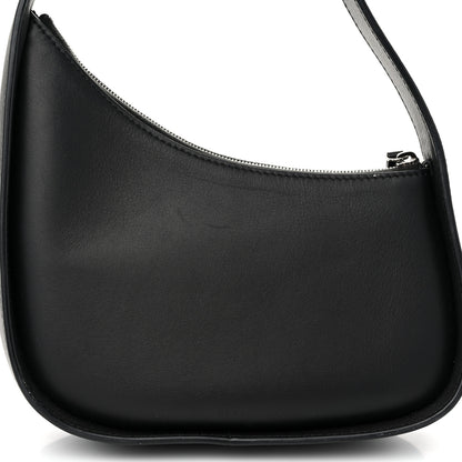 The Row Smooth Calfskin Half Moon Shoulder Bag Black 7 of 9
