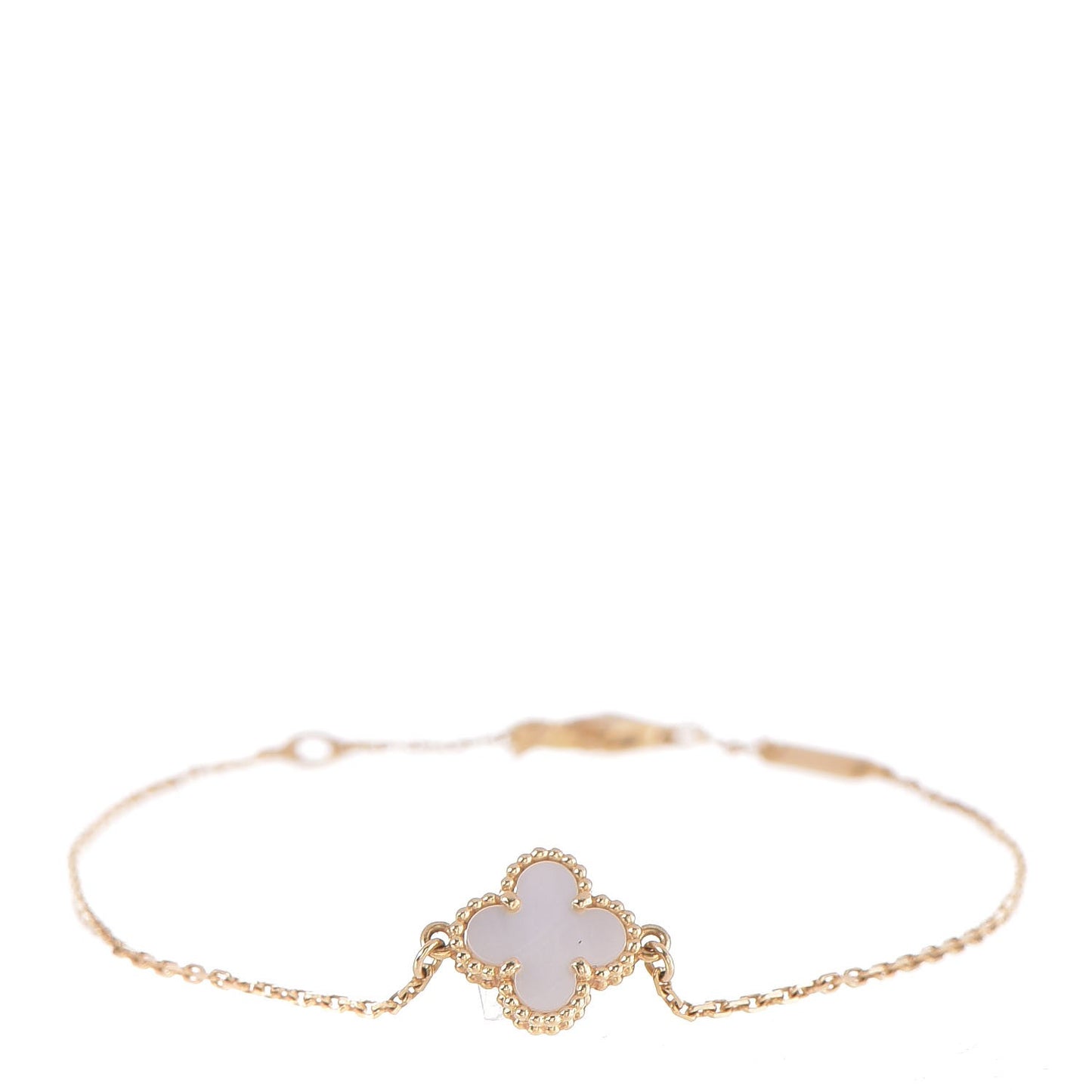 18K Yellow Gold Mother of Pearl Sweet Alhambra Bracelet
