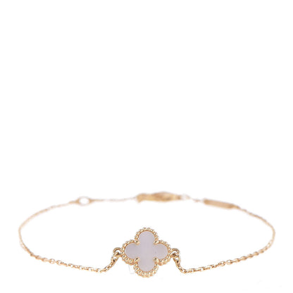 Van Cleef & Arpels 18K Yellow Gold Mother of Pearl Sweet Alhambra Bracelet 1 of 7