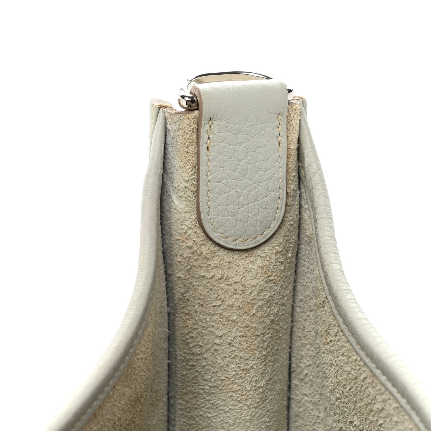Hermes Taurillon Clemence Amazone Evelyne III GM Gris Perle Bleu Lin 10 of 11