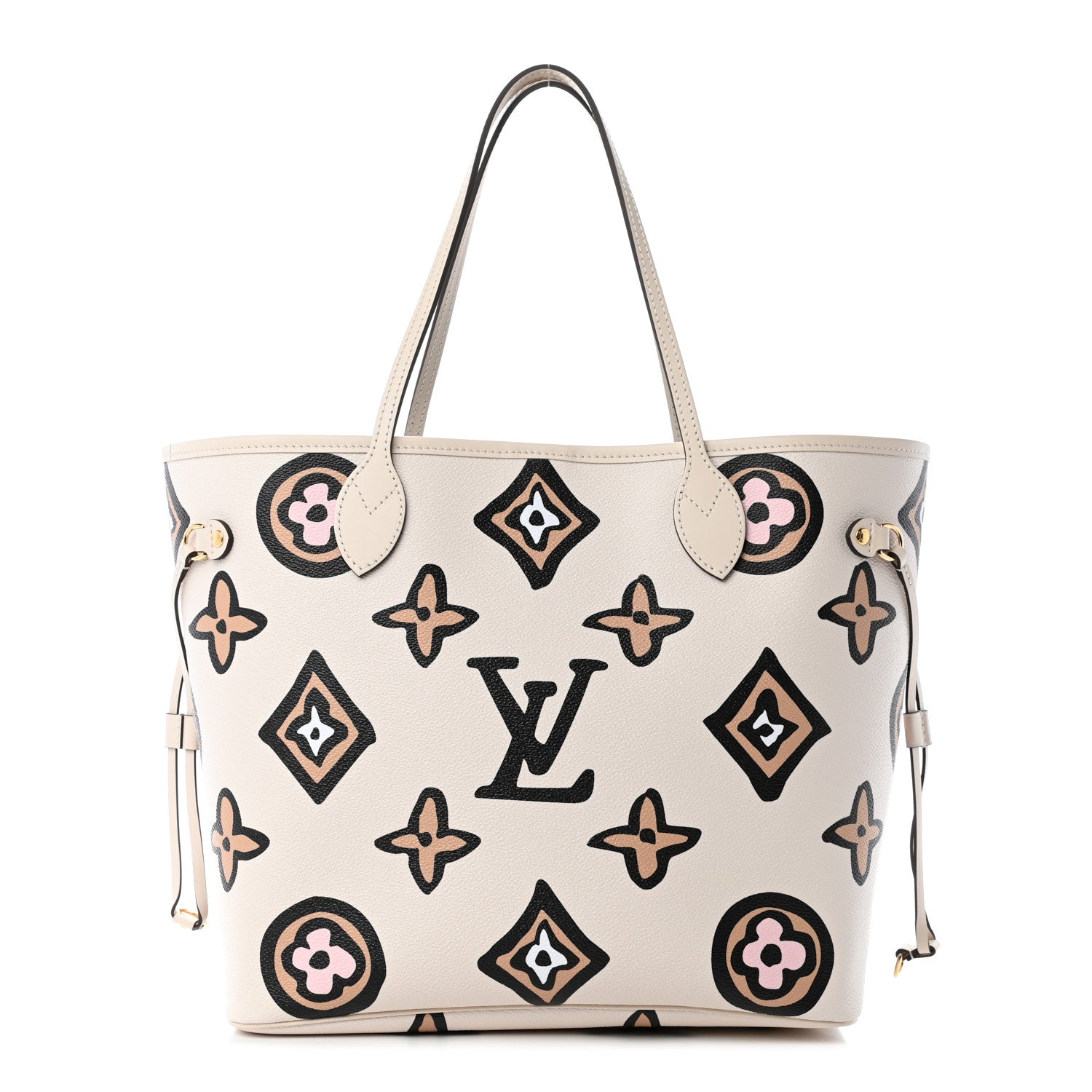 Louis Vuitton Monogram Giant Wild At Heart Neverfull MM Creme 1 of 4