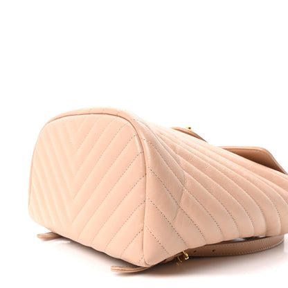 Chanel Calfskin Chevron Quilted Small Urban Spirit Backpack Beige 10 of 10