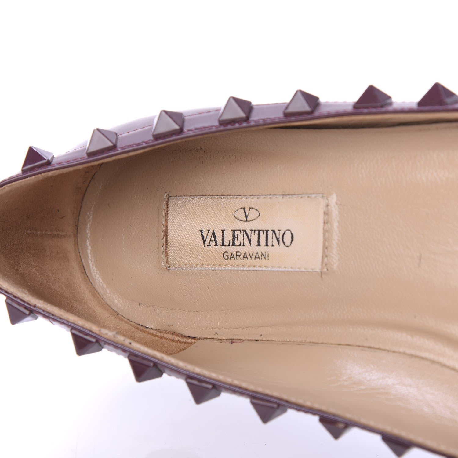 Valentino Garavani Patent Rockstud Ballerina Flats 36 Rubin 7 of 10