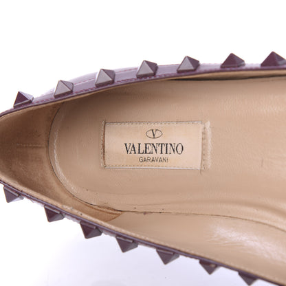 Valentino Garavani Patent Rockstud Ballerina Flats 36 Rubin 7 of 10