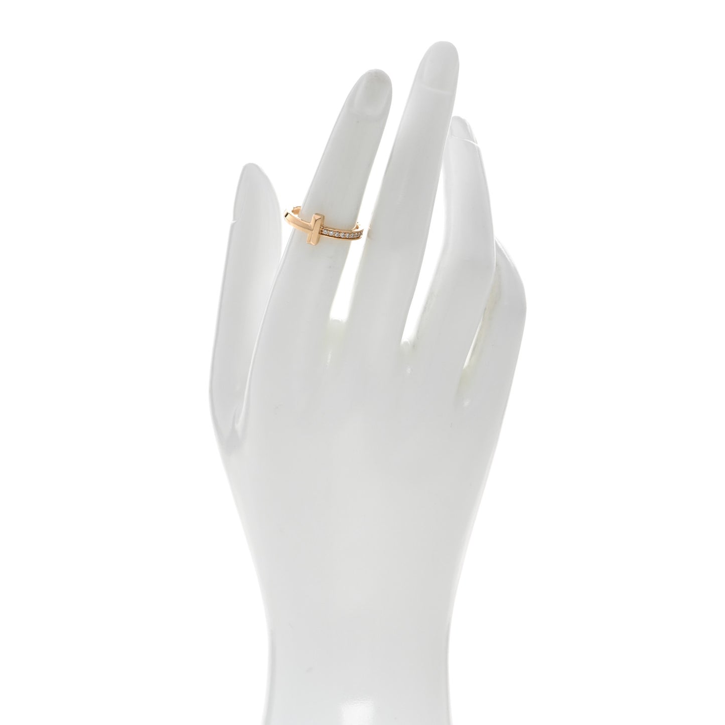 18K Rose Gold Diamond 2.5mm T T1 Ring 52 6