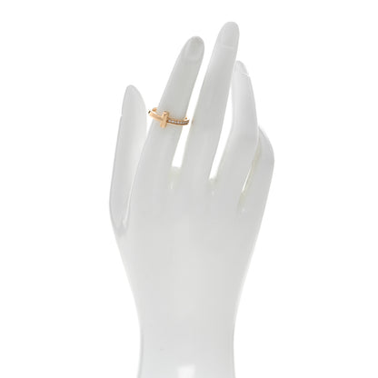Tiffany 18K Rose Gold Diamond 2.5mm T T1 Ring 52 6 2 of 5