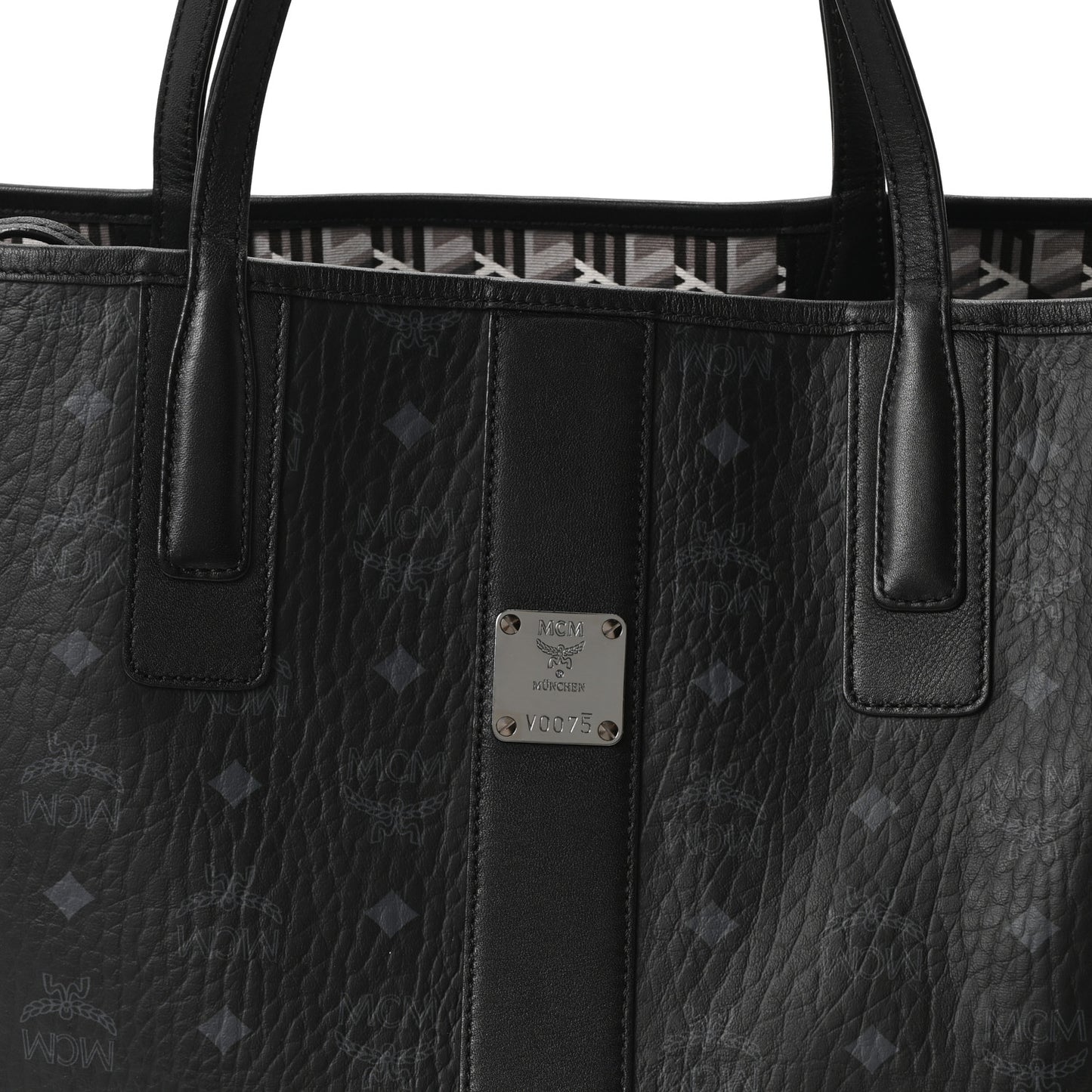 Visetos Medium Liz Reversible Shopper Tote Black