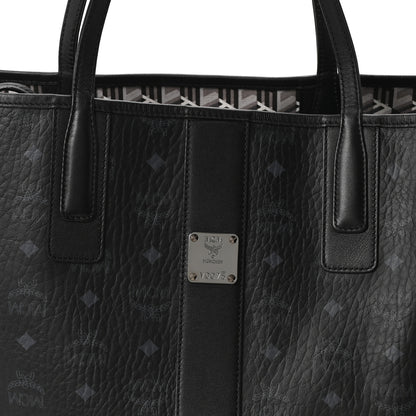 MCM Visetos Medium Liz Reversible Shopper Tote Black 8 of 10