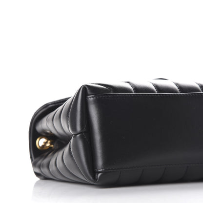 Saint Laurent Calfskin Y Quilted Monogram Small Loulou Chain Satchel Black 5 of 8