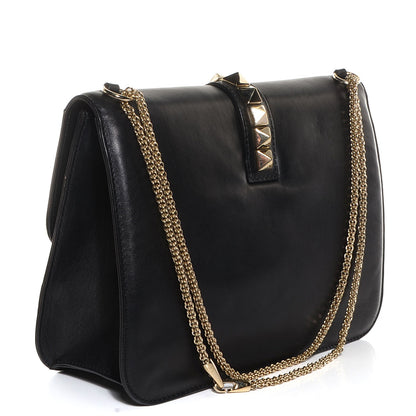 Valentino Garavani Vitello Large Glam Lock Rockstud Flap Black 3 of 8