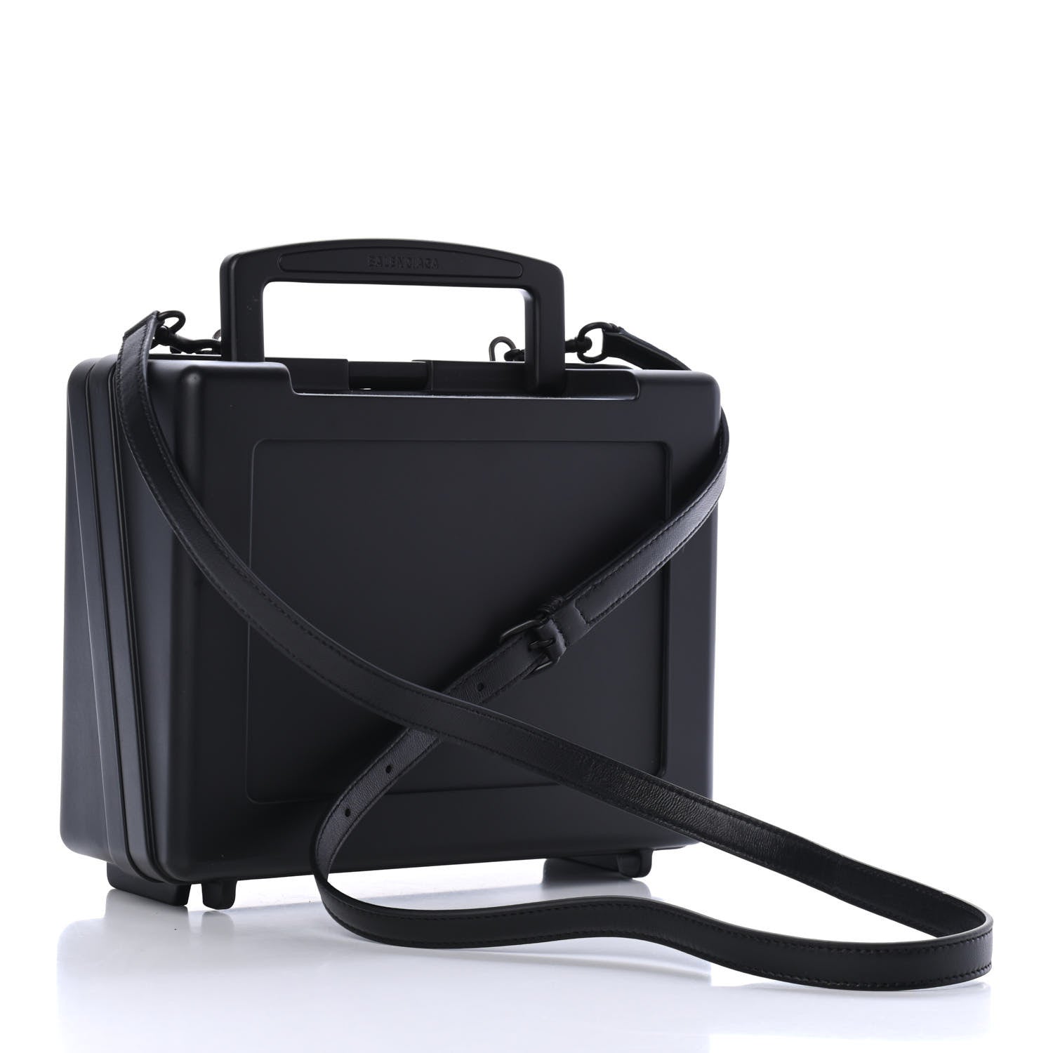 Balenciaga Recycled Plastic Embossed Lunch Box Top Handle Bag