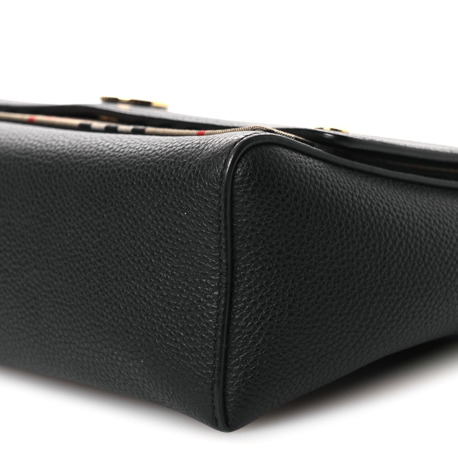 Burberry Grainy Calfskin Vintage Check Note Crossbody Bag Black 9 of 11