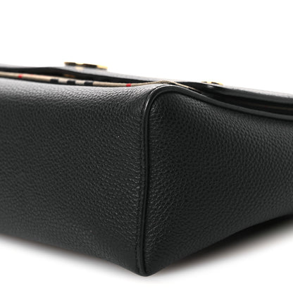 Burberry Grainy Calfskin Vintage Check Note Crossbody Bag Black 9 of 11