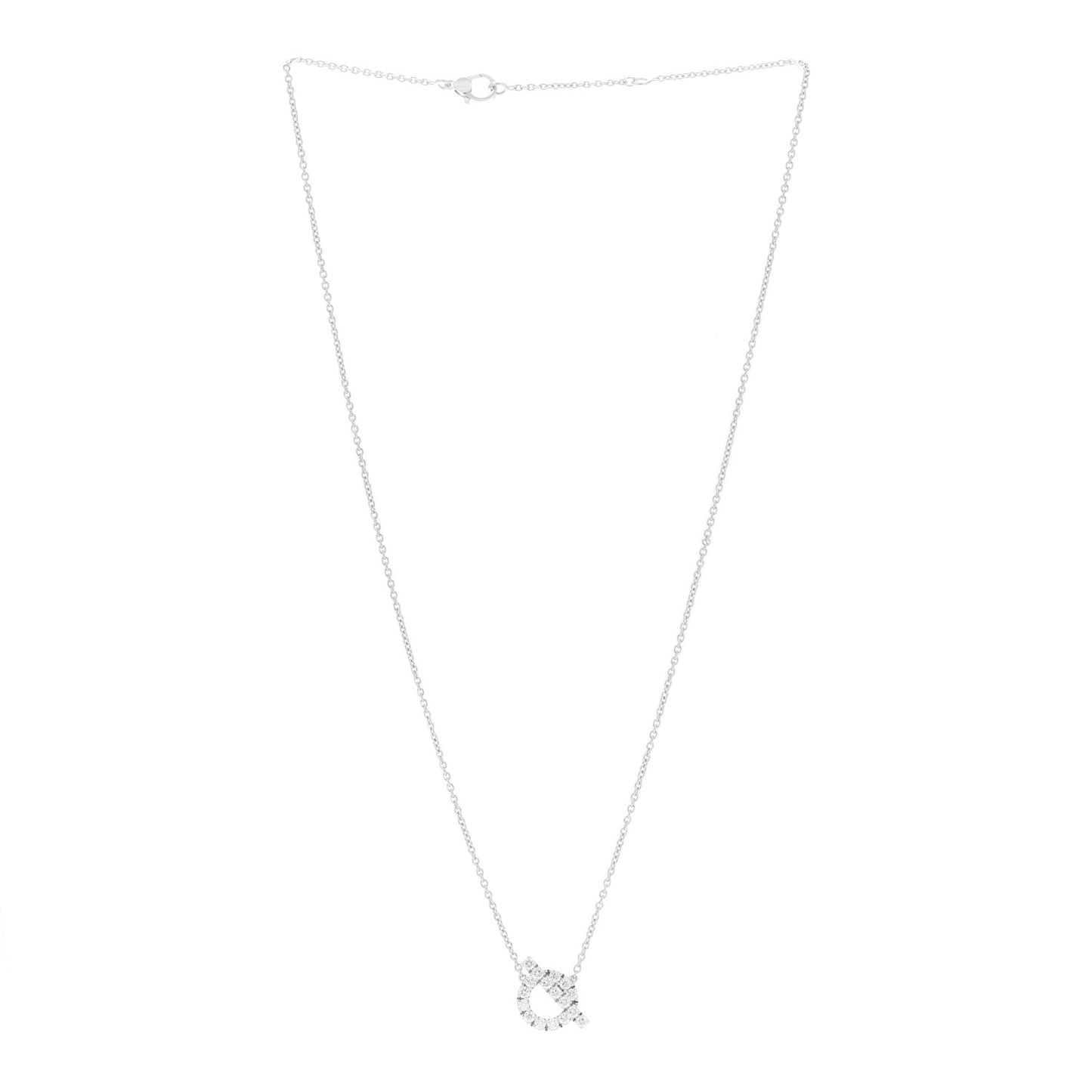 18K White Gold Diamond Finesse Pendant Necklace