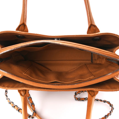 Chanel Grained Vegetal Calfskin Small Urban Shopping Tote Camel 5 of 12