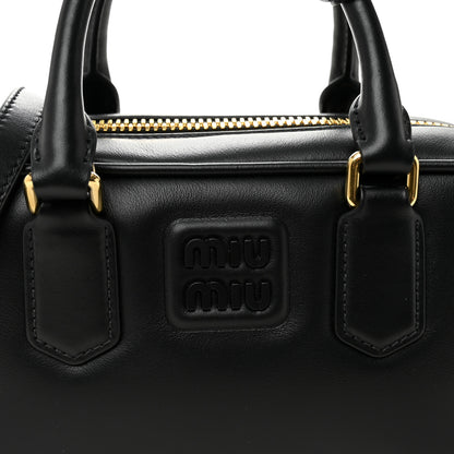 Miu Miu Calfskin Regular Arcadie Top Handle Bag Black 7 of 9